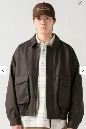 빔즈 클래식 인조 가죽 블루종