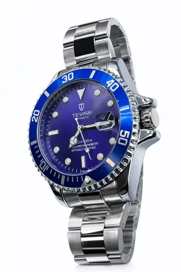 다이버즈 손목시계 블루 자동 기계식 42mm 방수 야광 남성용 새상품