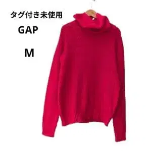 [택 포함 새상품] GAP 갭 로우게이지 니트 스웨터 레드 M 사이즈
