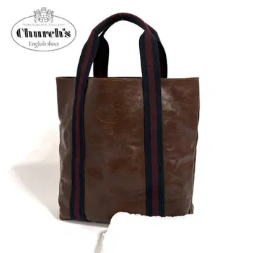 [ 미사용 ] church's 토트백 빈티지 브라운 수납 가방 포함