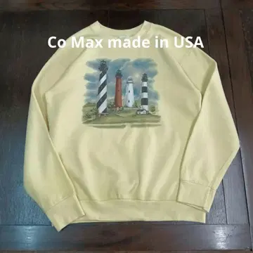 90s USA Co Max 등대 그래픽 트레이닝복 맨투맨