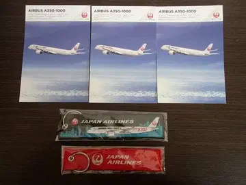 JAL 일본항공 에어버스 A350 학 마크 플라이트 택 엽서 3장
