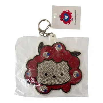 미사용 새상품 오사카 간사이 만박 먁먁 키라키라 가죽 키링 포차코