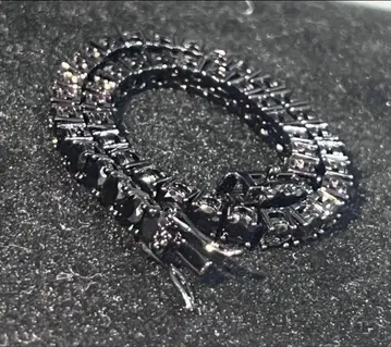 블랙 모이사나이트 테니스 팔찌