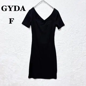 제이다 레이스업 리브 타이트 미니 원피스 F 블랙 반팔 스퀘어넥