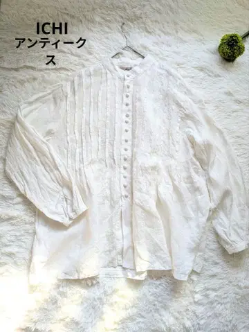 새상품급 ICHI Antiques 이치앤티크스 핀턱 셔츠 린넨