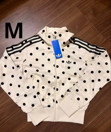 새상품 adidas 새틴 도트 트랙 저지 도트 자켓 화이트