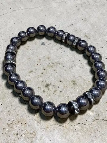 테라헤르츠 광석 남성용 파워스톤 팔찌 큐빅 장식 포함