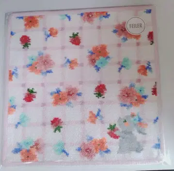 미개봉 FEILER 페이러 꽃무늬 손수건 토끼 약 25cm
