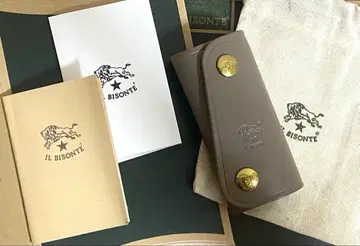 IL BISONTE 그레이 가죽 키케이스