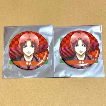 [ 은혼 마루이 단면 꽃무늬 일본 의류 글리터 캔뱃지 ] 카무이