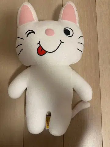 논탄 화이트 고양이 봉제 인형