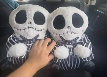 팀 버튼 나이트메어 비포 뚱뚱 앉은 봉제 인형 2개