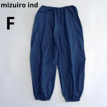 25 봄/여름 미즈이로 인드 데님 드로우 스트링 볼륨 팬츠 인디고