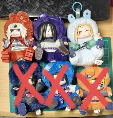 나루토 봉제 인형 키링 3개 세트