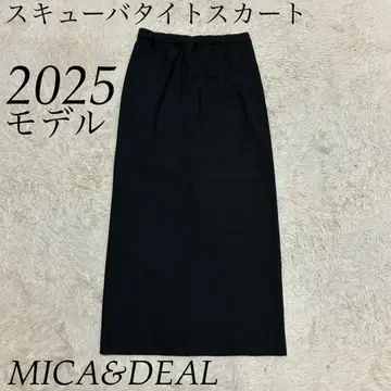 MICA&DEAL 2025 모델 스쿠버 타이트 스커트 블랙
