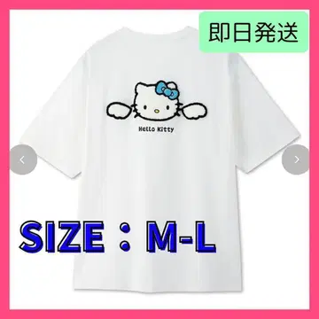 [ 미사용 새상품 ] 헬로키티 엔젤 천사 아베일 사가라 자수 T셔츠