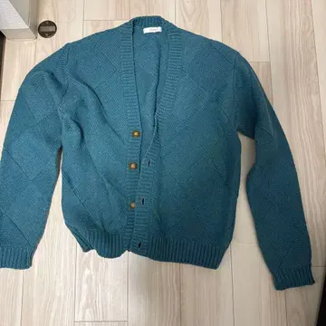 Jieda의 다이아몬드 편직 가디건