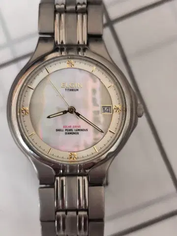 ELGIN 티타늄 FK-1066 솔라 4P 다이아 TITANIUM