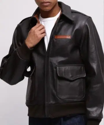 AVIREX 카우 레더 자켓 40 L A-2 USA 소가죽 가죽 자켓