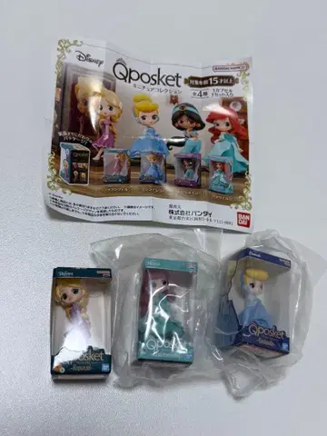 디즈니 Qposket 미니어처 컬렉션 프린세스 3개 세트