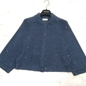 컨디션 최상 브루넬로쿠치넬리 가디건 스팽글 실크 린넨 루즈핏