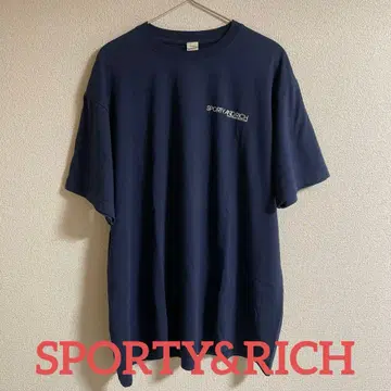 [새상품] SPORTY&RICH 스포티 앤 리치 T셔츠 TEE 네이비