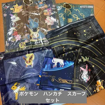 포켓몬 이브이 진화계 미미큐 손수건 스카프 세트 총 6장