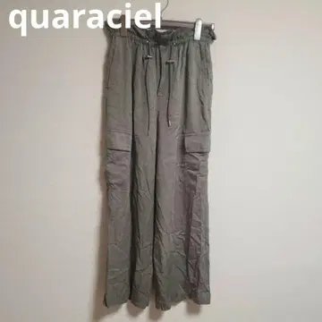 quaraciel 카고 팬츠 하이웨스트 드로스트 38