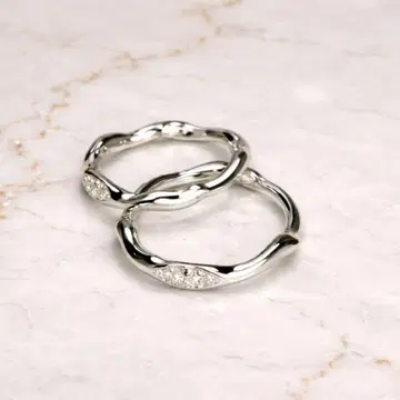 후프 귀걸이 실버 925 플라티나 가공 반짝반짝 반지 심플 고급스러움