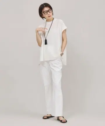 쉘터링 부츠컷 팬츠 (화이트/36)