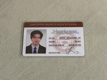 ENHYPEN world high school sp 카드 니키