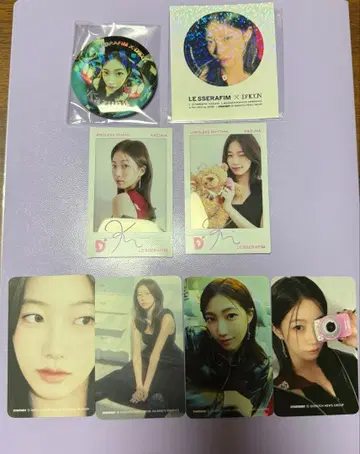 LE SSERAFIM DICON 팝업 폴라로이드 트레이딩 카드 캔뱃지