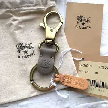 하자있는 새상품 일비종떼 IL BISONTE 키링 그레이