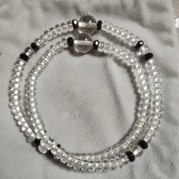 블랙 스피넬 본수정 팔찌