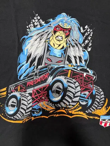 90s MONSTER WARS '93 프레데터 핫로드 티셔츠 L