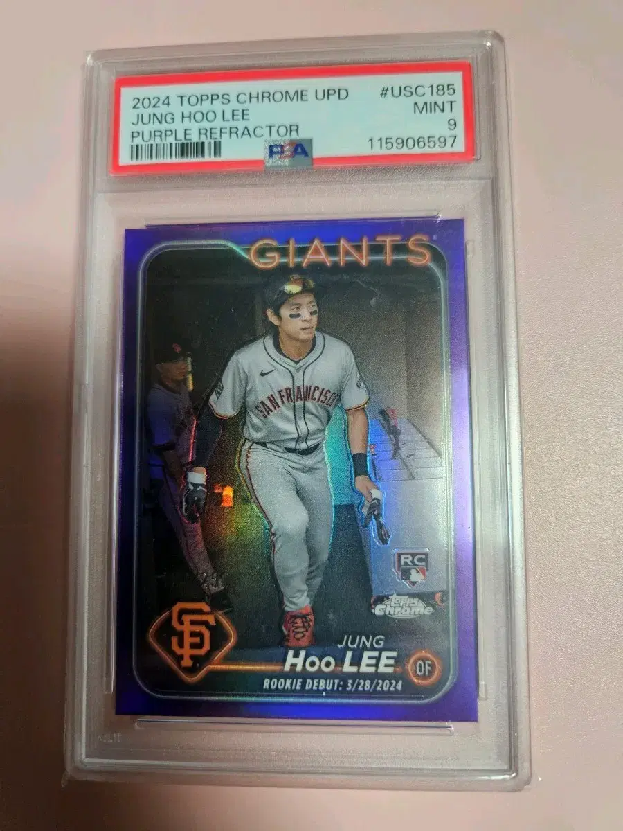 이정후 PSA 9등급 2024 Topps Chrome 퍼플 리플렉터 루키