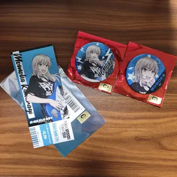 걸즈밴드클라이 카와라기 모모카 글리터 캔뱃지 티켓풍 카드