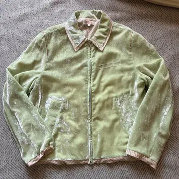 MASU UNEVEN VELVET JACKET - MELON 48