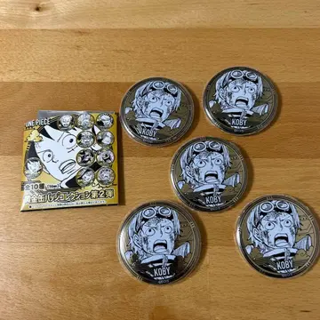 ONE PIECE 황금 캔뱃지 코비 5개