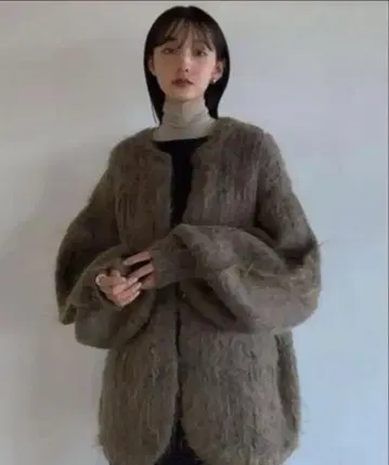 CLANE COLOR MOHAIR SHAGGY CARDIGAN