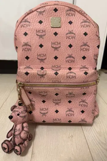 MCM 핑크 백팩 백