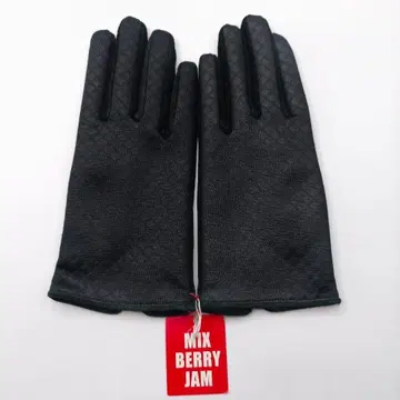 새상품 돈피 천연 가죽 크로다 가죽 체크 장갑 블랙 블랙 컬러 피그스킨