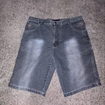 배기 실루엣 데님 숏팬츠