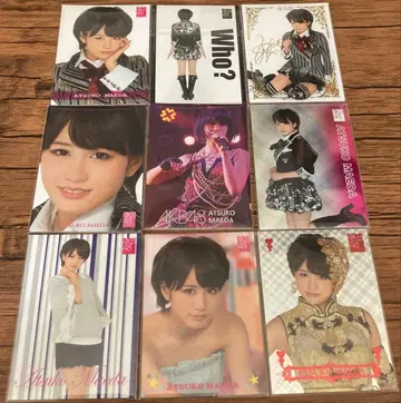 마에다 아츠코 트레이딩 카드 9장 AKB48