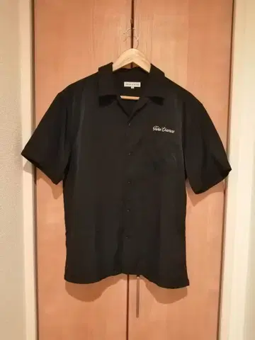 FREAK'S STORE 프릭스스토어 자수 블랙 반팔 셔츠 볼링 셔츠