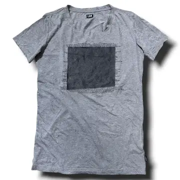 L.G.B. Message T-shirt archive 주름 가공 V넥