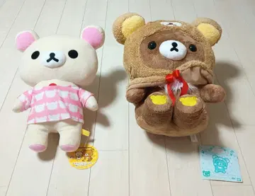 리락쿠마 코리락쿠마 차이로이코구마 복권 오키라쿠 T셔츠 봉제 인형