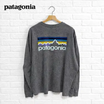 [ 새상품급 ] 파타고니아 롱 T XXL 그레이 백 로고
