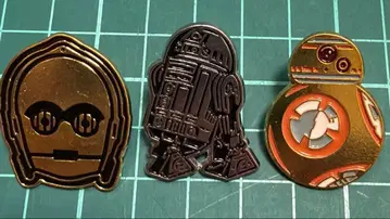 스타 워즈 C-3PO R2-D2 BB-8 핀 배지 3종 세트